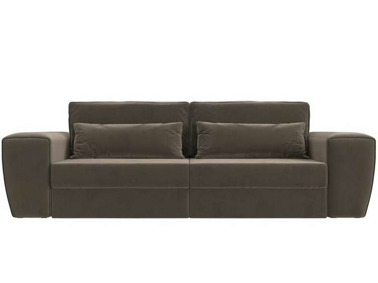 Прямой диван-кровать Лига 008 коричневого цвета