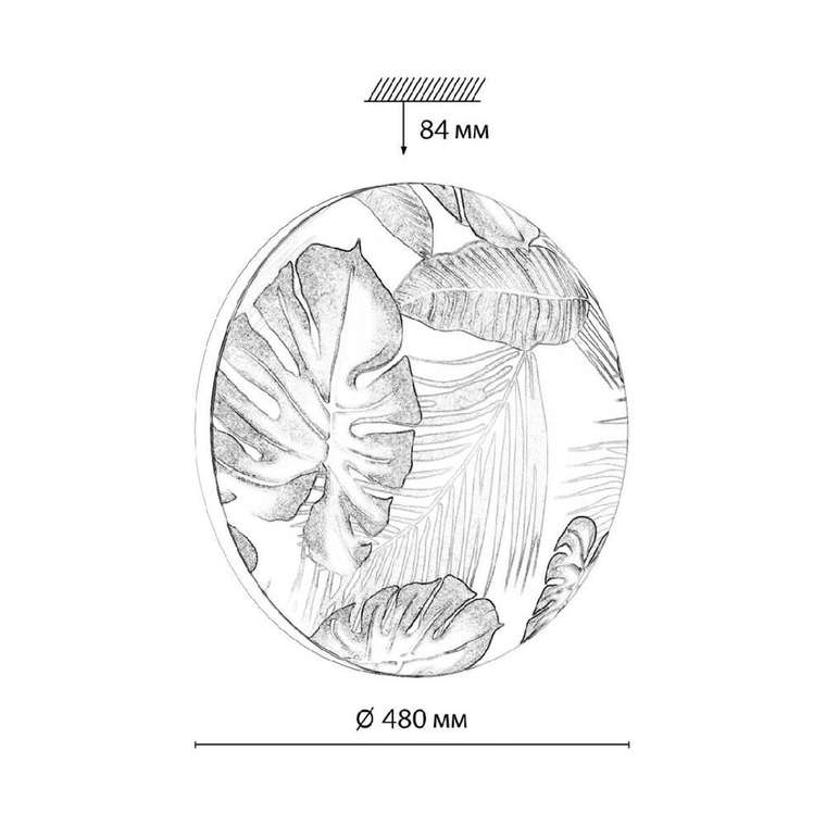 Потолочный светильник Pale 7748/EL (пластик, цвет зеленый)