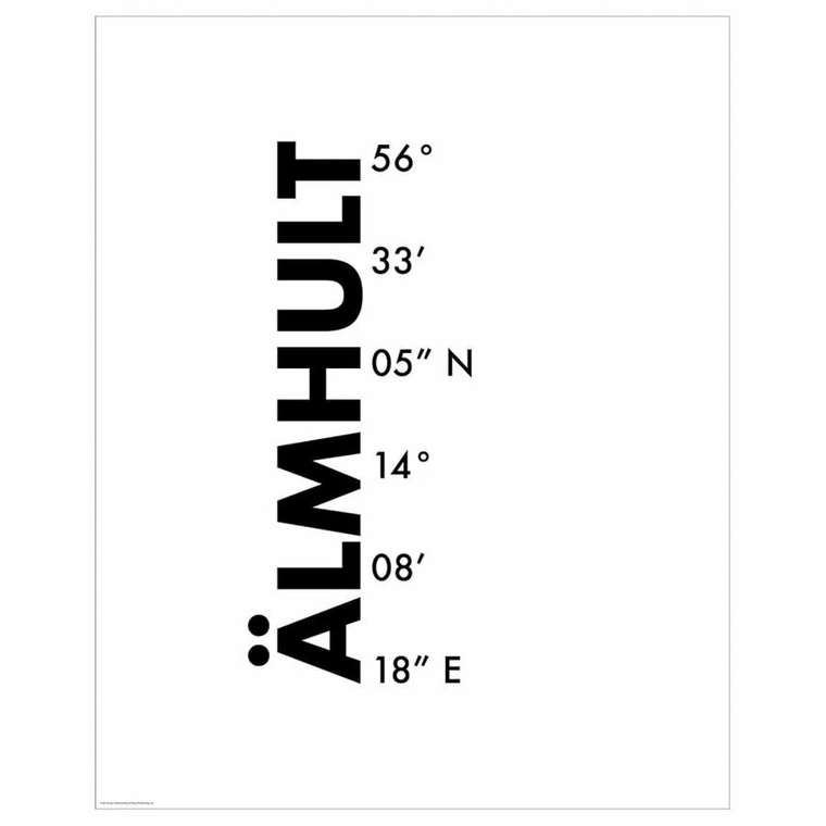 Панно координаты, Эльмхульт, 40х50 см