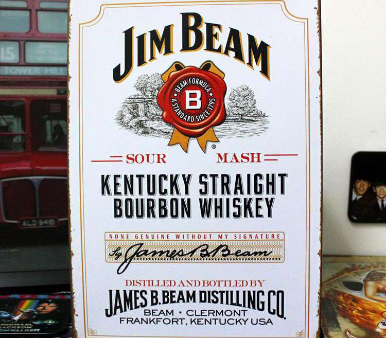 Табличка "Реклама Jim Beam"