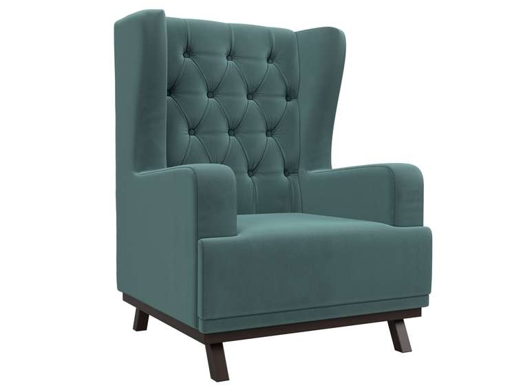 Кресло Джон Люкс темно-бирюзового цвета