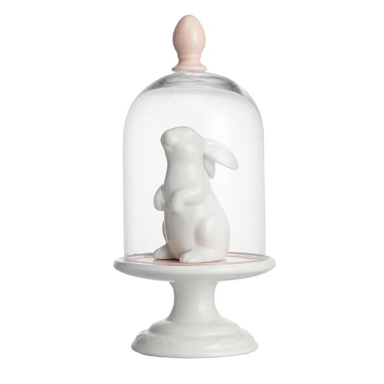 Купол декоративный с кроликом Средний Розовый