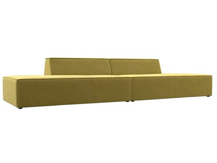 Прямой модульный диван Монс Лофт желтого цвета