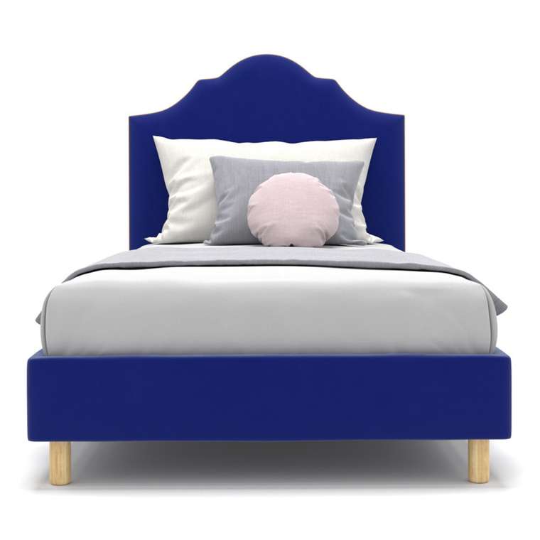 Односпальная кровать Tiana синего цвета 90х200