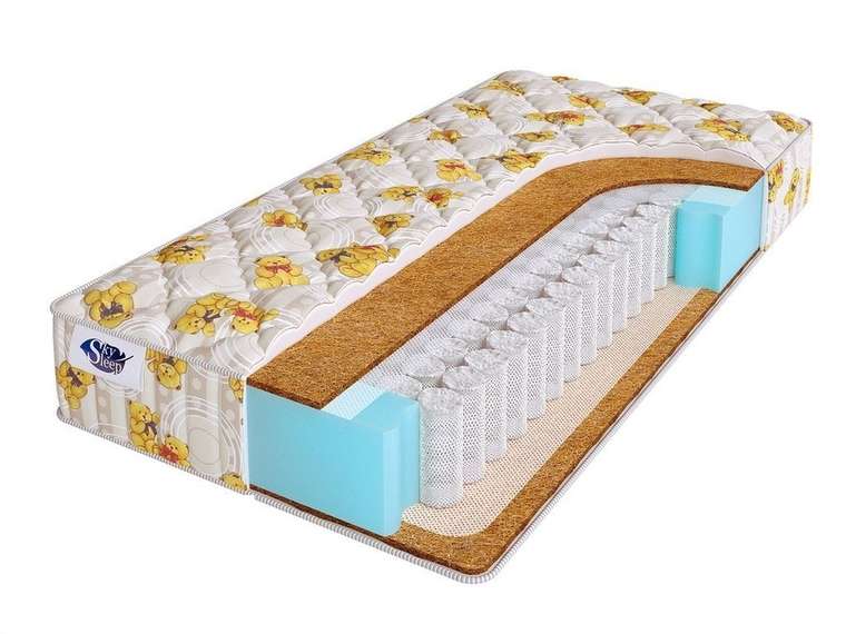 Матрас пружинный Kiddy 70х160 кремового цвета