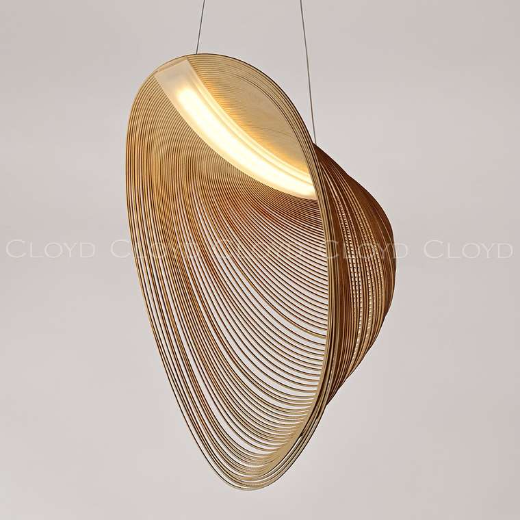 Подвесной светильник Cloyd FUETE P1 / шир. 60 см - дерево - белый