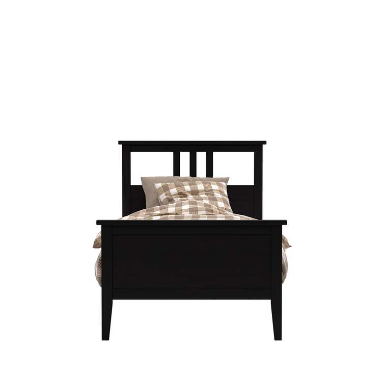 Кровать Мира 90х200 черного цвета с основанием