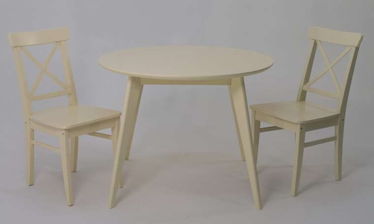 Обеденная группа Сканди D100 цвета слоновая кость