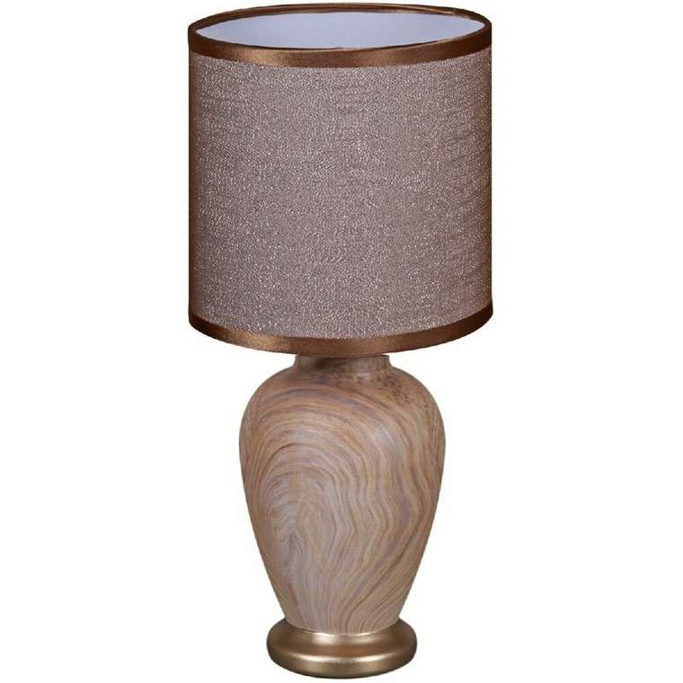 Настольная лампа 98474-0.7-01 Light brown (ткань, цвет коричневый)