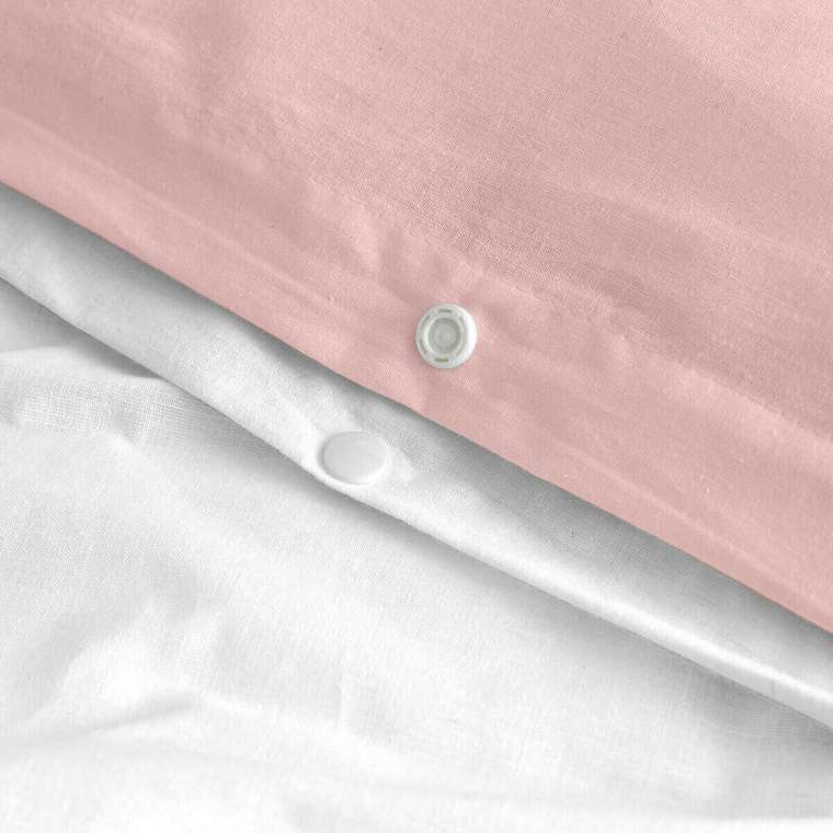 Пододеяльник Blanc Blush 240х260 бело-розового цвета
