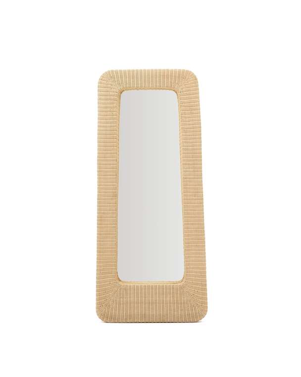 Настенное зеркало Zilna 58x120 бежевого цвета