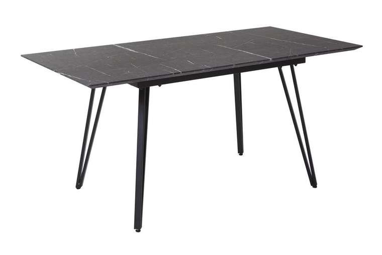 Раздвижной обеденный стол Диего черного цвета