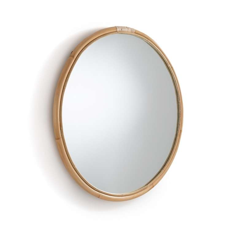Настенное зеркало Nogu D90 бежевого цвета