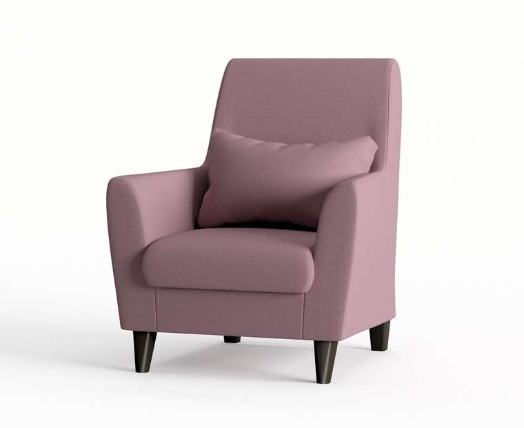 Кресло из велюра Кастилия темно-розового цвета