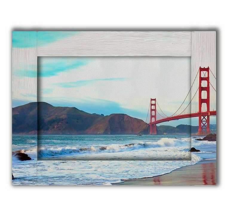 Картина с арт рамой Мост Сан-Франциско 60х80 см