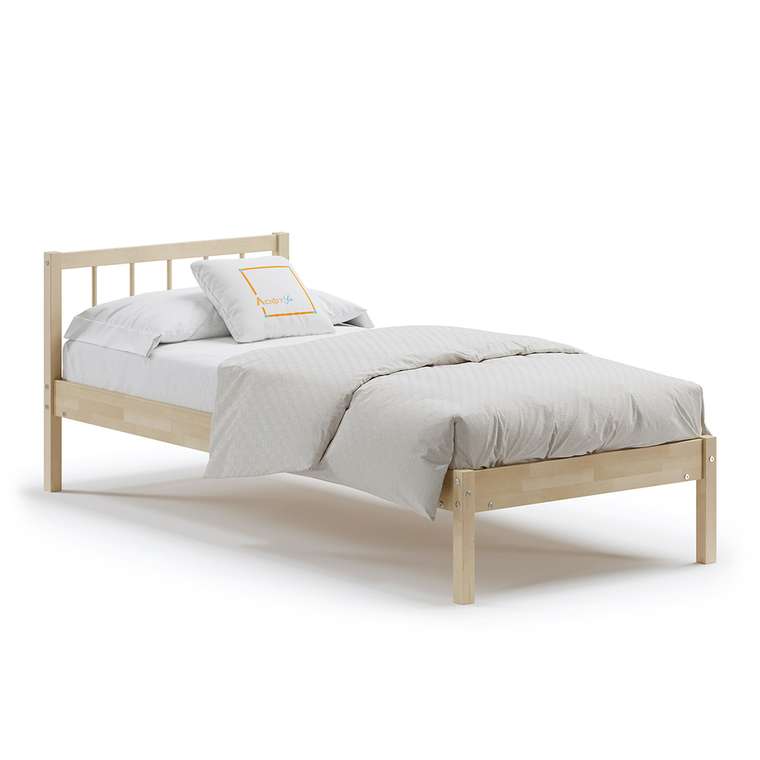 Кровать Мечта-4 90х190 бежевого цвета без подъемного механизма