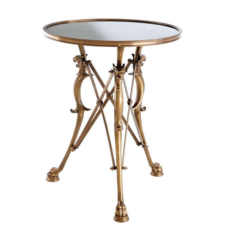 Кофейный столик Eichholtz Belfort из металла с зеркальной столешницей 
