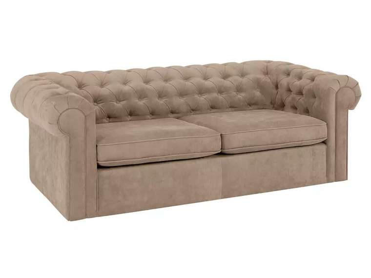 Диван-кровать Chesterfield коричневого цвета