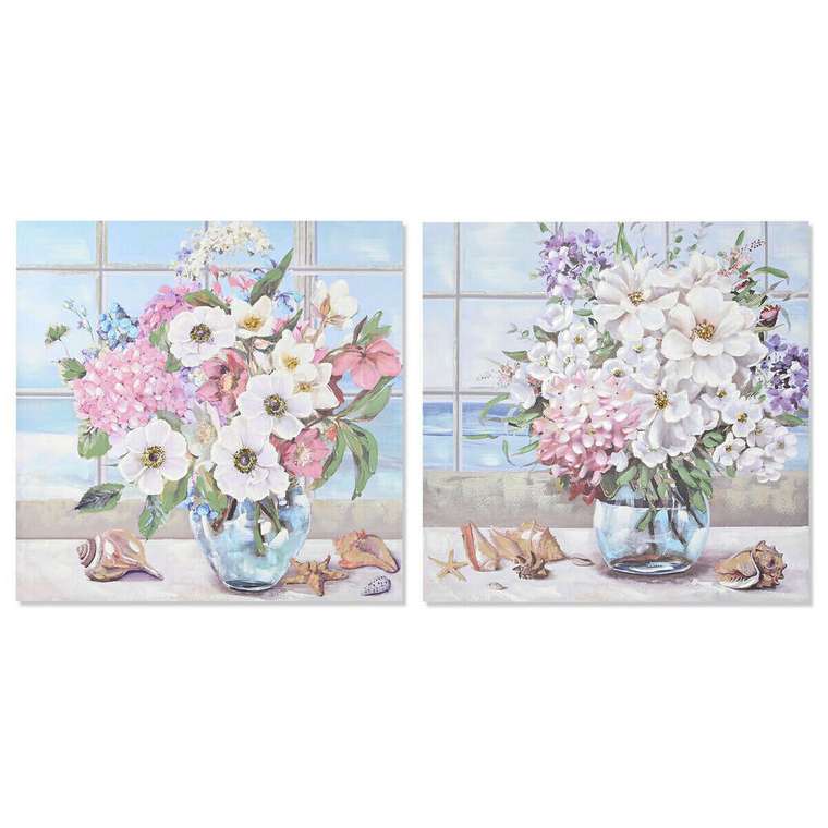 Картина 100 x 2,8 x 100 cm 100 x 3 x 100 cm Shabby Chic (2 штук)