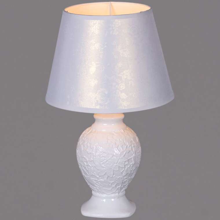 Настольная лампа 01322-0.7-01 (ткань, цвет белый)