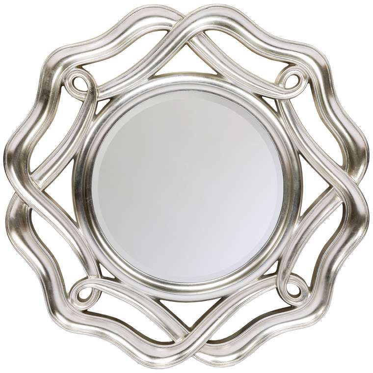 Настенное зеркало Шалимар в раме серебряного цвета