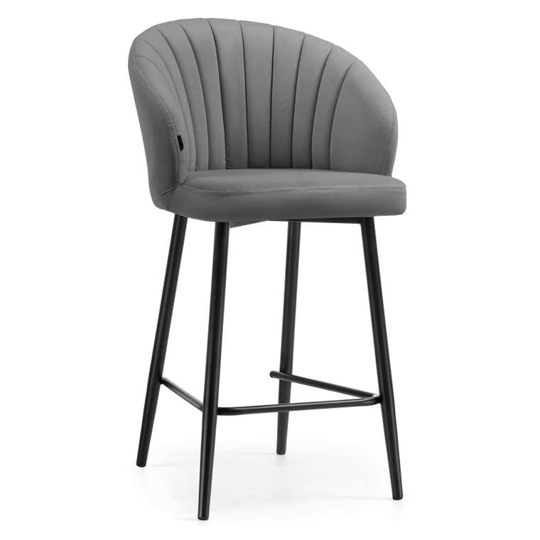 Полубарный стул Бэнбу темно-серого цвета