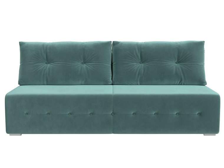 Прямой диван-кровать Лондон темно-бирюзового цвета