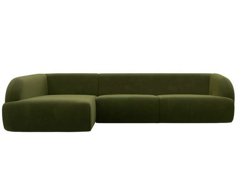 Угловой-диван Лига 041 зеленого цвета левый угол