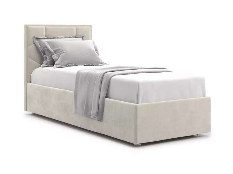 Кровать Premium Milana 4 90х200 бежевого цвета с подъемным механизмом