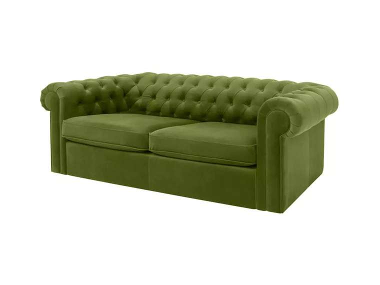 Диван Chesterfield зеленого цвета