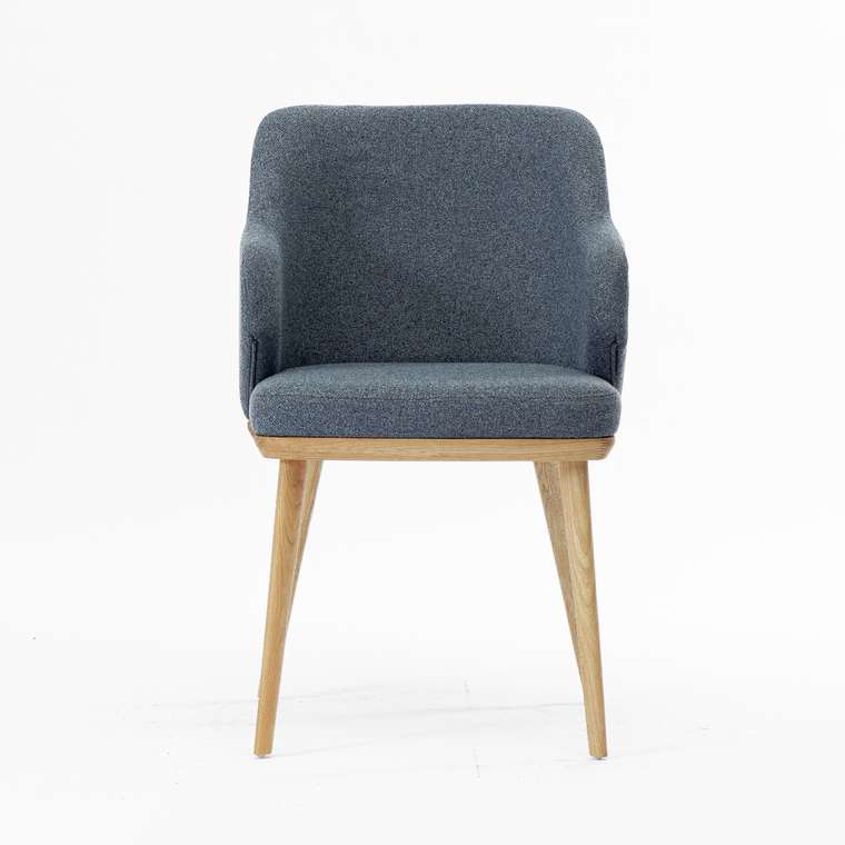 Стул Трентино с подлокотниками темно-синего цвета