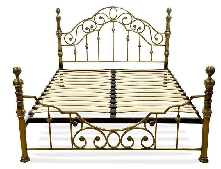 Кровать металлическая Victoria 140х200 медного цвета