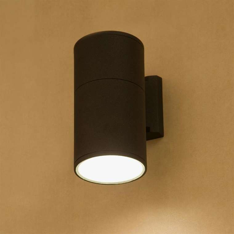 Уличный настенный светильник Fog черного цвета