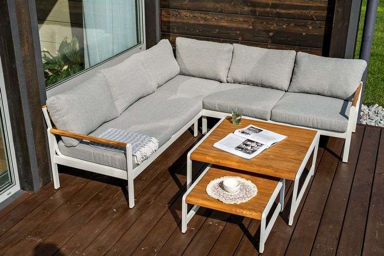 Лаунж зона Maya M бело-серого цвета