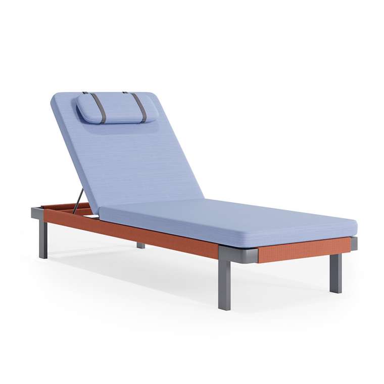 Шезлонг Фиджи голубого цвета