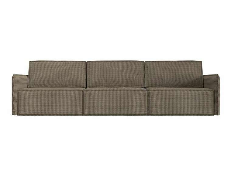 Прямой диван-кровать Либерти лонг бежево-коричневого цвета