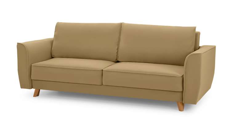 Прямой диван-кровать Майами Лайт светло-коричневого цвета