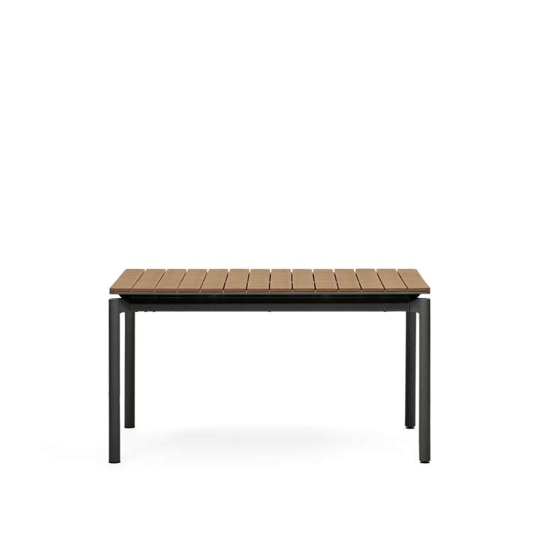 Раздвижной обеденный стол Canyelles коричнево-черного цвета