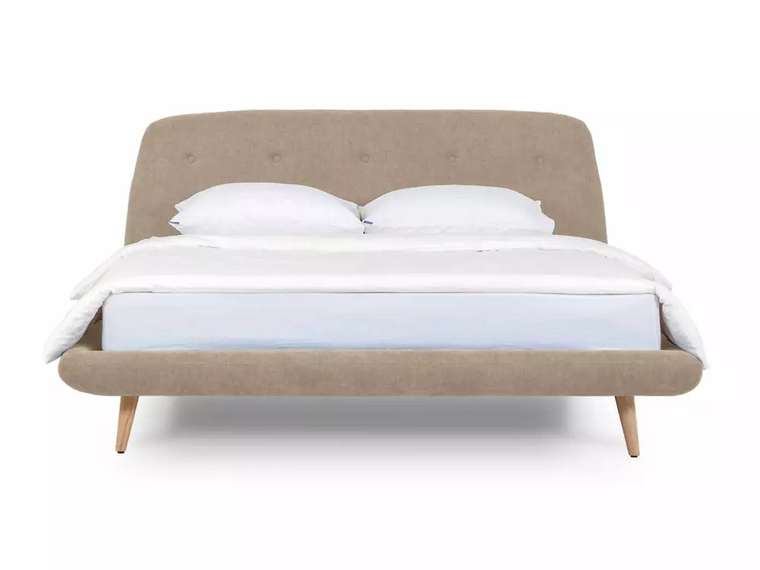Кровать Loa 160х200 бежевого цвета 