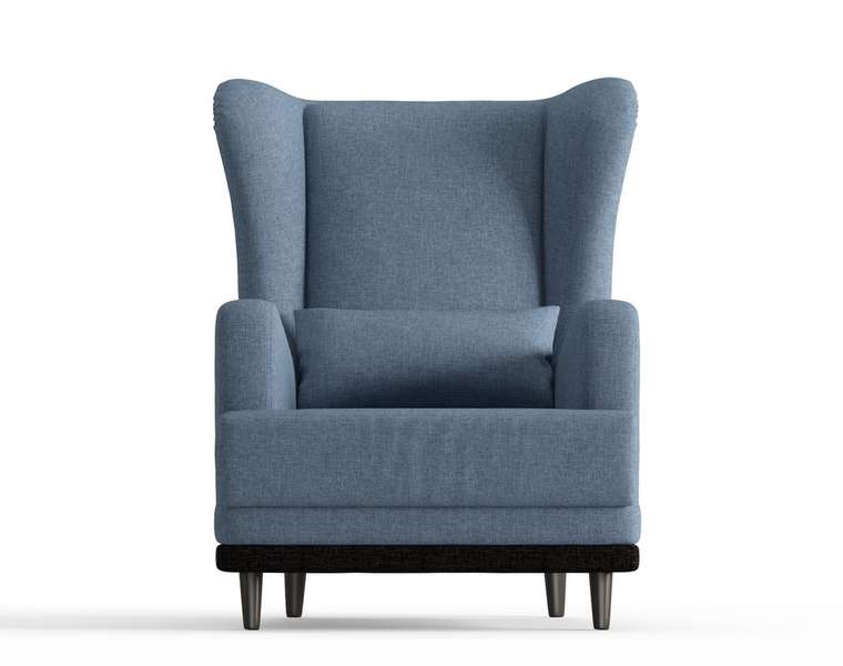 Кресло Грэмми в обивке из рогожки синего цвета