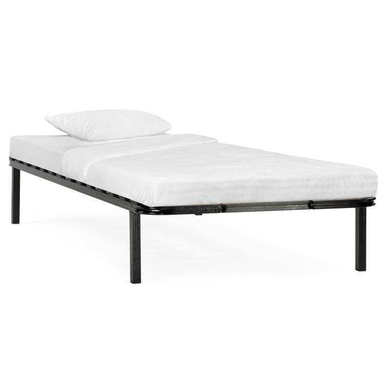 Кровать с ножками 90х200 черного цвета