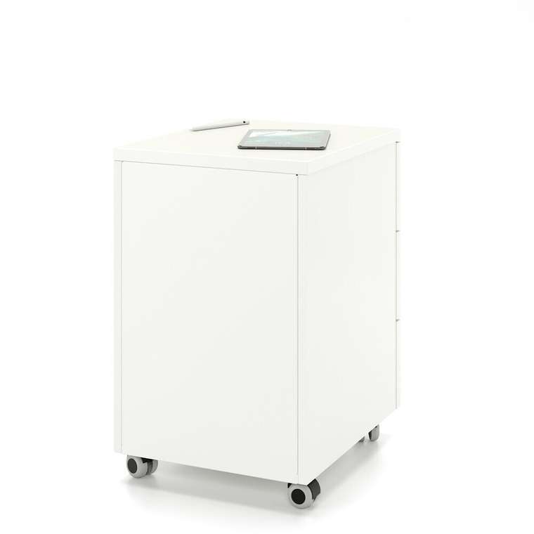 Тумба мобильная белого цвета