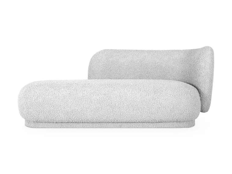 Кушетка-диван Lucca белого цвета правая