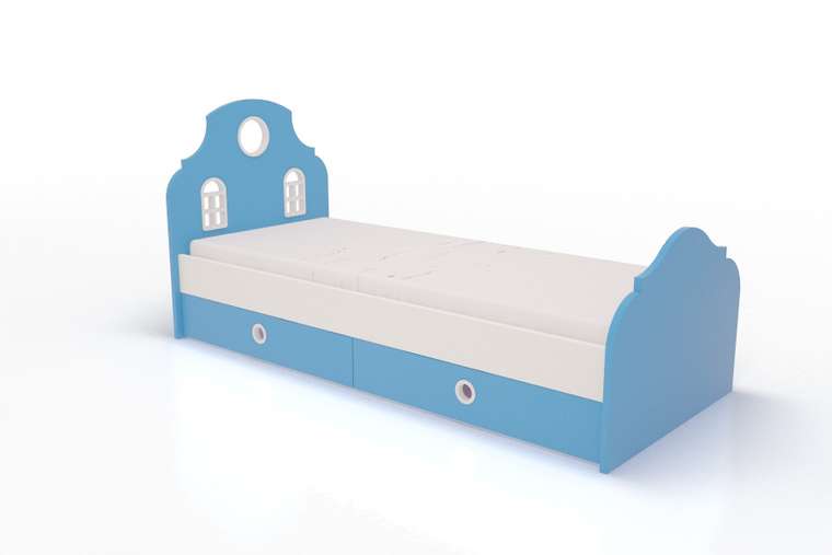 Кровать "Амстердам" S   небесно-голубая 160х70