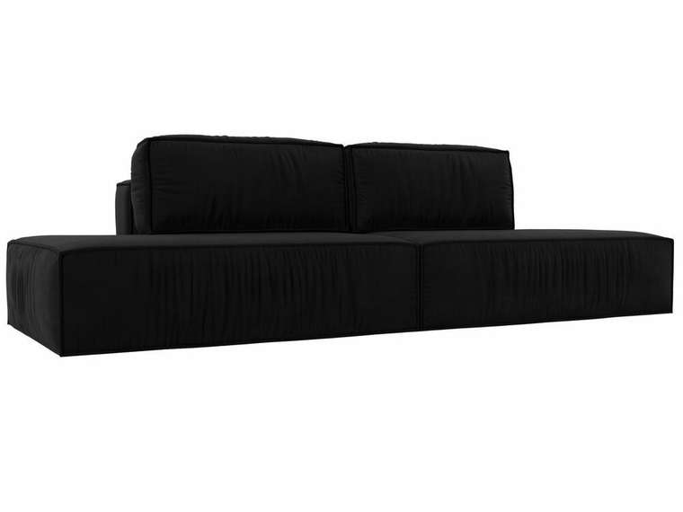Прямой диван-кровать Прага лофт черного цвета