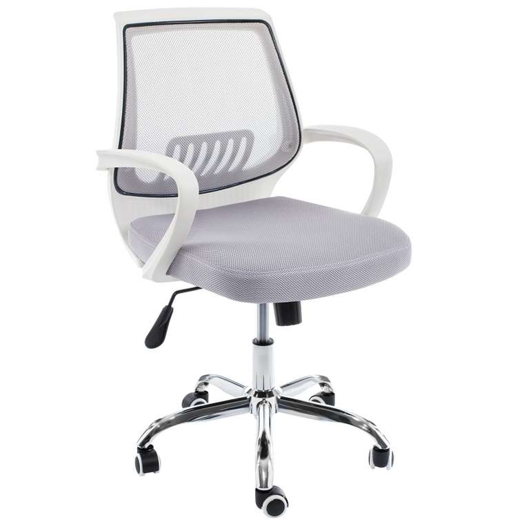 Компьютерное кресло Ergoplus белое-серого цвета