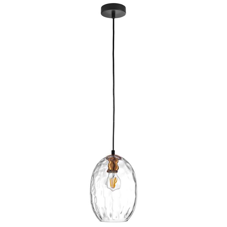 Подвес NUBELLA 1х12W (led) E27 ЧЕРНЫЙ/БРОНЗА/ПРОЗРАЧНЫЙ