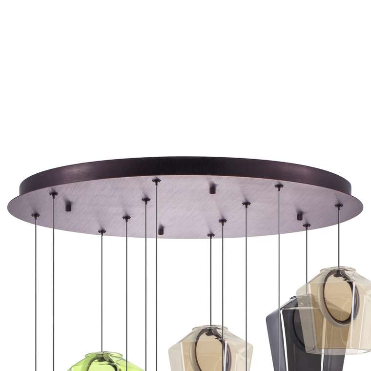 Люстра CARAMELLO LED 12х6W 1400LM КОФЕЙНЫЙ/МУЛЬТИКОЛОР 3000K