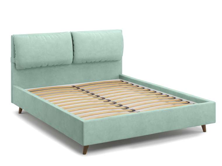 Кровать Тразимено 140х200 бирюзового цвета без подъёмного механизма