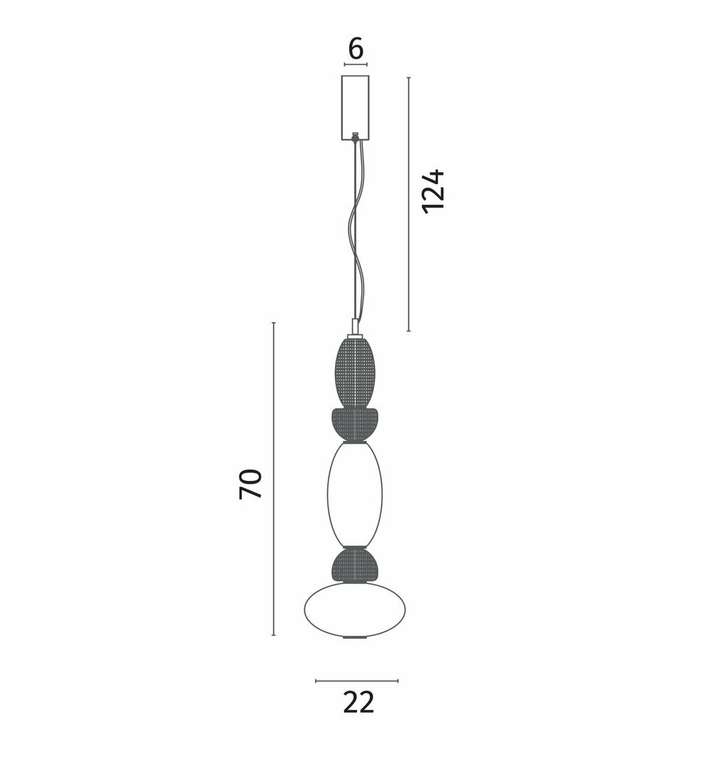 Подвесной светильник Divinare AMBRA 5016/17 SP-20